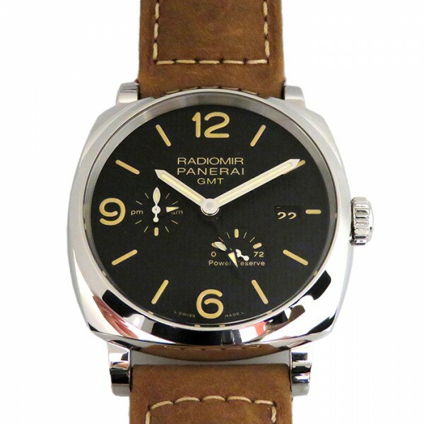 ラジオミール 腕時計（メンズ） パネライ PANERAI ラジオミール 1940 3デイズ GMT パワーリザーブ オートマティック アッチャイオ PAM00658 ブラック文字盤 新品 腕時計 メンズ