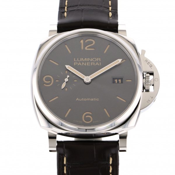 ルミノール 腕時計（メンズ） パネライ PANERAI ルミノール ドゥエ 3デイズ オートマティックアッチャイオ PAM00943 グレー文字盤 新品 腕時計 メンズ