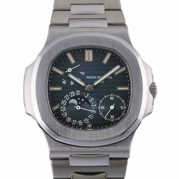 パテック・フィリップ PATEK PHILIPPE ノーチラス パワーリザーブ ムーンフェイズ 5712/1A-001 ブラック・ブルー文字盤 中古 腕時計 メ..