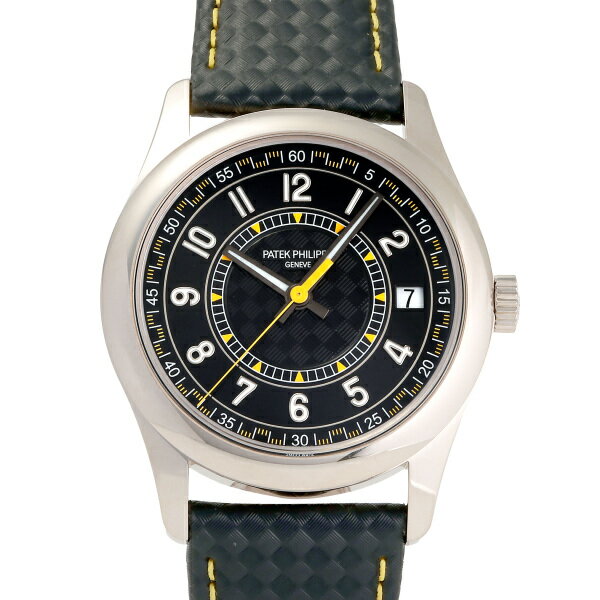 パテック フィリップ 腕時計（メンズ） パテック・フィリップ PATEK PHILIPPE カラトラバ 6007G-001 イエロー/ブラック文字盤 新古品 腕時計 メンズ