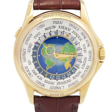 パテック フィリップ PATEK PHILIPPE ワールドタイム クロワゾネ 5131J-001 シルバー/マルチカラー文字盤 メンズ 腕時計 【中古】