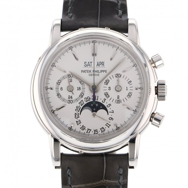 パテック・フィリップ PATEK PHILIPPE パーペチュアルカレンダー クロノグラフ 3970EP-021 シルバー文字盤 中古 腕時計 メンズ