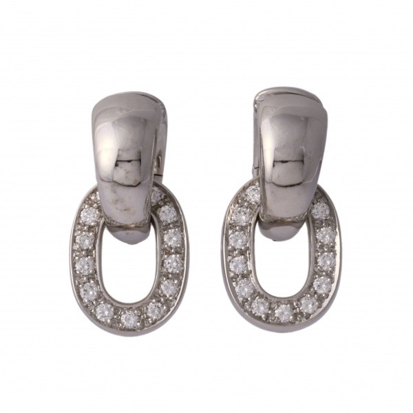 ポメラート カテネ K18WG ホワイトゴールド イヤリング 中古のサムネイル