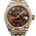 ロレックス ROLEX デイトジャスト 279171 チョコブラウンローマ文字盤 レディース 腕時計 【中古】