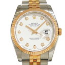 ロレックス ROLEX デイトジャスト 116231G ホワイト文字盤 新品 腕時計 メンズ