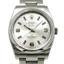 ロレックス ROLEX エアキング 114200 シルバー/369アラ/ラベンダーバー文字盤 中古 腕時計 メンズ