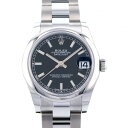 ロレックス ROLEX デイトジャスト 178240 ブラック/バー文字盤 新品 腕時計 男女兼用