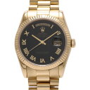 ロレックス ROLEX デイデイト 118238 ブラック/ローマ文字盤 中古 腕時計 メンズ