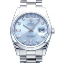 ロレックス ROLEX デイデイト 118206A アイスブルー文字盤 中古 腕時計 メンズ