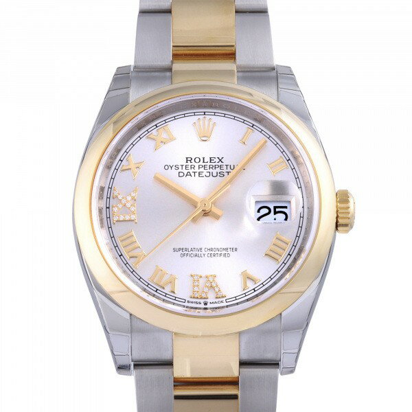 デイトジャスト 腕時計（メンズ） ロレックス ROLEX デイトジャスト 126203 シルバーローマ(VI・IXダイヤ)文字盤 新品 腕時計 メンズ
