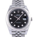 ロレックス ROLEX デイトジャスト 41 126334G ブライトブラック文字盤 中古 腕時計  ...