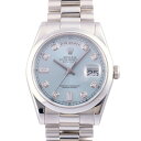 ロレックス ROLEX デイデイト 118206A アイスブルー文字盤 中古 腕時計 メンズ