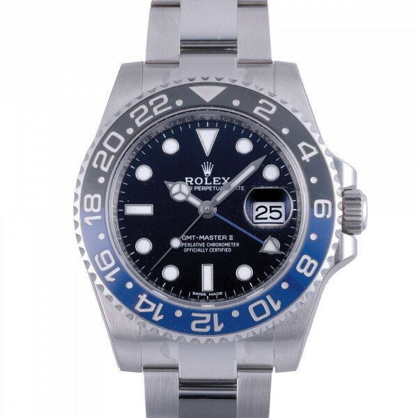 ロレックス ROLEX GMTマスターII 116710BLNR ブラック/ドット文字盤 新古品 腕時計 メンズ