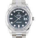 ロレックス ROLEX デイデイトII 218239A ブラック文字盤 中古 腕時計 メンズ