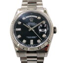 ロレックス ROLEX デイデイト 118239A ブラック文字盤 中古 腕時計 メンズ