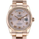 ロレックス ROLEX デイデイト 118235 ピンク/ローマ文字盤 中古 腕時計 メンズ