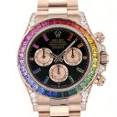 ロレックス ROLEX デイトナ レインボー 116595RBOW ブラック/ピンク文字盤 未使用 腕時計 メンズ