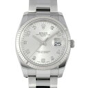 ロレックス ROLEX オイスターパーペチュアル デイト 115234G シルバー/5Pアラビア文字 ...