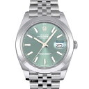 デイトジャスト 腕時計（メンズ） ロレックス ROLEX デイトジャスト 41 126300 ミントグリーン文字盤 新品 腕時計 メンズ