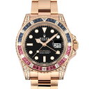 ロレックス ROLEX GMTマスターII 126755SARU ブラック/ドット文字盤 中古 腕時計 メンズ