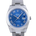 デイトジャスト 腕時計（メンズ） ロレックス ROLEX デイトジャスト 41 126300 アズーロブルー/ローマ文字盤 未使用 腕時計 メンズ