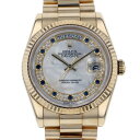 ロレックス ROLEX デイデイト 10Pサファイア 118238MR ホワイト文字盤 中古 腕時計 メンズ