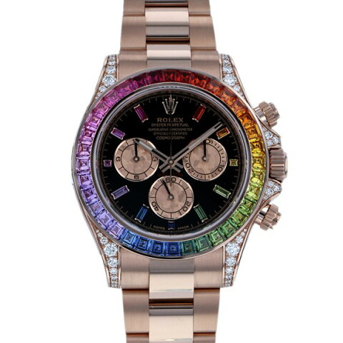 ロレックス ROLEX デイトナ レインボー 116595RBOW ブラック/ピンク文字盤 メンズ 腕時計 【新品】