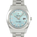 ロレックス ROLEX デイデイトII 218206A アイスブルー文字盤 中古 腕時計 メンズ