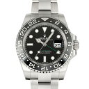 ロレックス ROLEX GMTマスターII 116710LN ブラック/ドット文字盤 中古 腕時計  ...