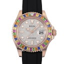 ロレックス ROLEX ヨットマスター 40 キャンディ パヴェダイヤ 116695SATS 中古 腕時計 メンズ