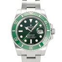 ロレックス ROLEX サブマリーナー デイト 116610LV グリーン/ドット文字盤 中古 腕時 ...