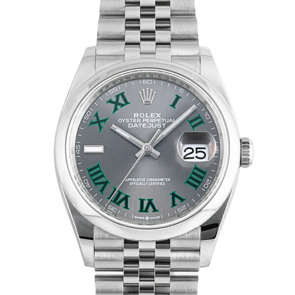 デイトジャスト 腕時計（メンズ） ロレックス ROLEX デイトジャスト 36 126200 スレート/グリーンローマ文字盤 未使用 腕時計 メンズ
