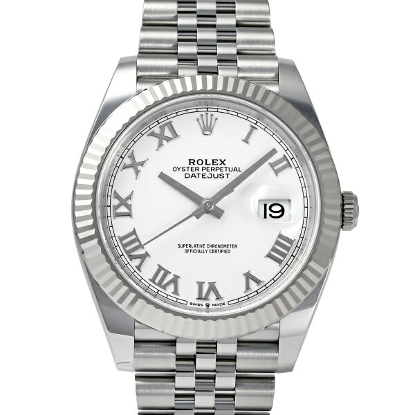 ロレックス ROLEX デイトジャスト 41 126334 ホワイトローマ文字盤 新品 腕時計 メンズ