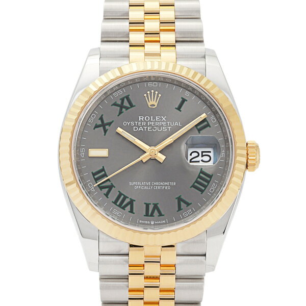 デイトジャスト 腕時計（メンズ） ロレックス ROLEX デイトジャスト 36 126233 スレート/グリーンローマ文字盤 新品 腕時計 メンズ