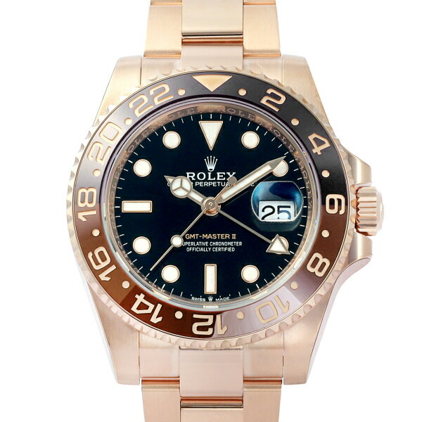 GMTマスター 腕時計（メンズ） ロレックス ROLEX GMTマスターII 126715CHNR ブラック/ドット文字盤 未使用 腕時計 メンズ