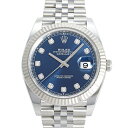 デイトジャスト ロレックス ROLEX デイトジャスト 41 126334G ブライトブルー文字盤 新品 腕時計 メンズ