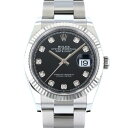 デイトジャスト ロレックス ROLEX デイトジャスト 36 126234G ブライトブラック文字盤 新品 腕時計 メンズ