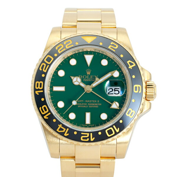 ロレックス ROLEX GMTマスターII 116718LN グリーン文字盤 中古 腕時計 メンズ