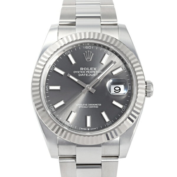 デイトジャスト 腕時計（メンズ） ロレックス ROLEX デイトジャスト 41 126334 スレート/バー文字盤 新品 腕時計 メンズ