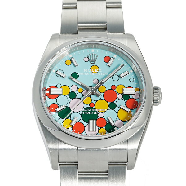 オイスター 腕時計（メンズ） ロレックス ROLEX オイスターパーペチュアル 36 ターコイズブルー セレブレーションモチーフ 126000 ターコイズブルー文字盤 新品 腕時計 メンズ
