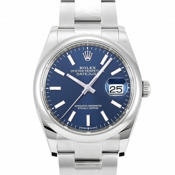 デイトジャスト 腕時計（メンズ） ロレックス ROLEX デイトジャスト 36 126200 ブライトブルー/バー文字盤 新品 腕時計 メンズ