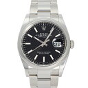 デイトジャスト 腕時計（メンズ） ロレックス ROLEX デイトジャスト 36 126200 ブライトブラック文字盤 新品 腕時計 メンズ