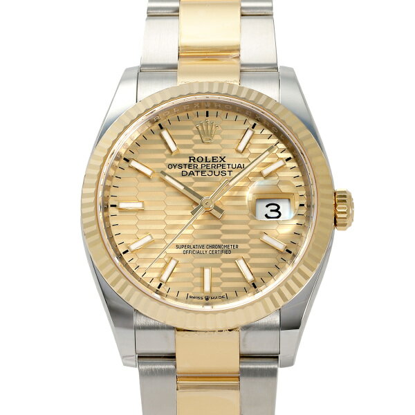 デイトジャスト 腕時計（メンズ） ロレックス ROLEX デイトジャスト 36 126233 ゴールド文字盤 新品 腕時計 メンズ