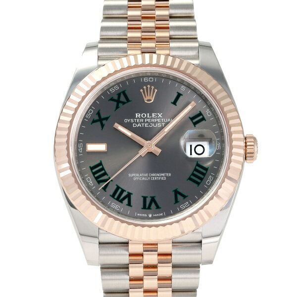 デイトジャスト 腕時計（メンズ） ロレックス ROLEX デイトジャスト 41 126331 スレート/グリーンローマ文字盤 未使用 腕時計 メンズ