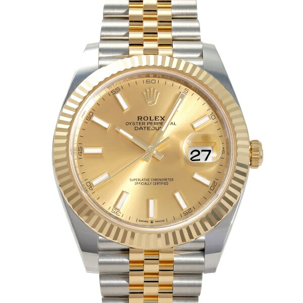 デイトジャスト 腕時計（メンズ） ロレックス ROLEX デイトジャスト 41 126333 シャンパン文字盤 新品 腕時計 メンズ