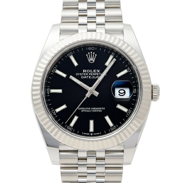 デイトジャスト 腕時計（メンズ） ロレックス ROLEX デイトジャスト 41 126334 ブラック文字盤 新品 腕時計 メンズ