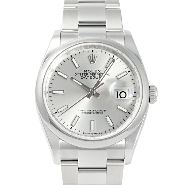 デイトジャスト 腕時計（メンズ） ロレックス ROLEX デイトジャスト 36 126200 シルバ―/バー文字盤 未使用 腕時計 メンズ