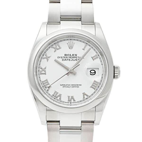 デイトジャスト 腕時計（メンズ） ロレックス ROLEX デイトジャスト 36 126200 ホワイトローマ文字盤 新品 腕時計 メンズ