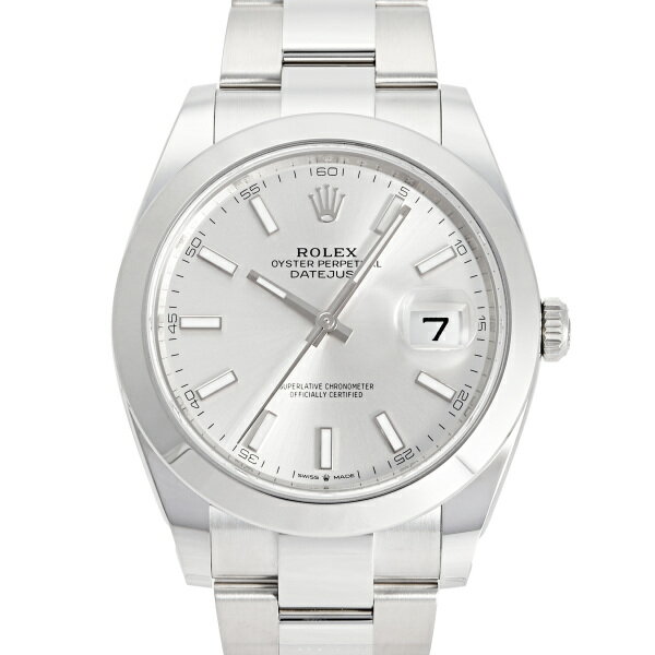 デイトジャスト 腕時計（メンズ） ロレックス ROLEX デイトジャスト 41 126300 シルバー文字盤 新品 腕時計 メンズ