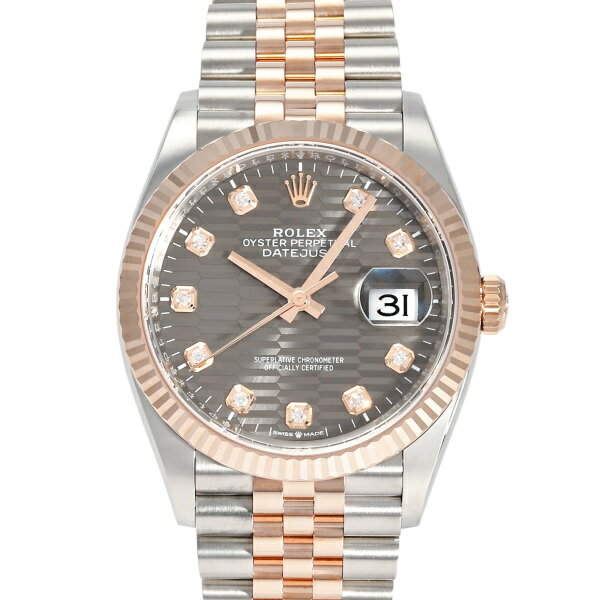 デイトジャスト 腕時計（メンズ） ロレックス ROLEX デイトジャスト 36 スレート ダイヤモンド入り フルーテッドモチーフ 126231G スレート文字盤 新品 腕時計 メンズ
